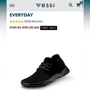 Men Vessi waterproof everyday size 12 hardly worn.